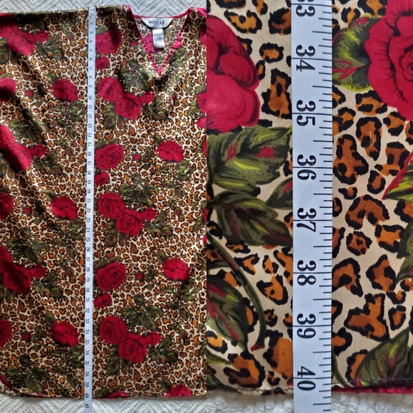 Vintage Cheetah Rose Print Winlar Caftan - Picture 10 of 14